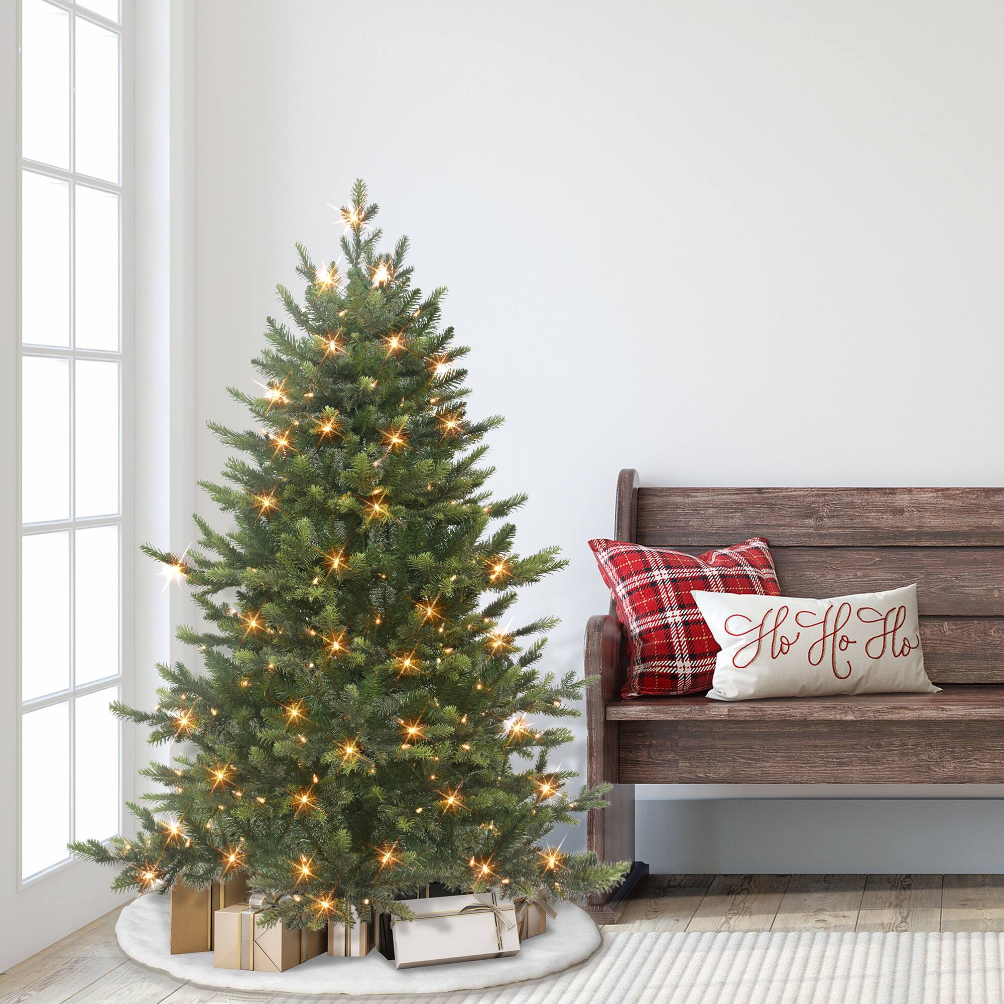 6 Pack: 4.5ft. Pre-Lit Royal Majestic Douglas Fir Artificial Christmas Tree, Clear Lights